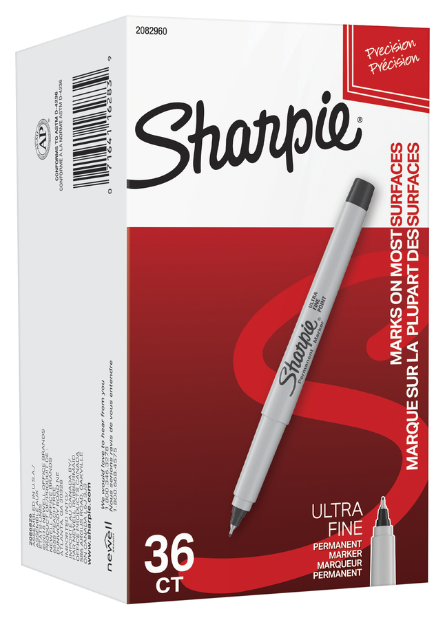 Pack of 4 Ultra-Fine Tip Sharpie Permanent Markers 