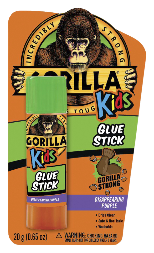 Gorilla Glue Kids Glue Sticks, 20 Grams Each, Disappearing Purple, Pack of 6