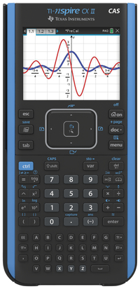 Texas Instruments Nspire CX II CAS Graphing Calculator with Rechargeable Battery, Item Number 2015062