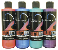Chroma Molten Metal Acrylic Paint Set, Metallic Colors, 8 Ounces, Set of 4 Item Number 2019439