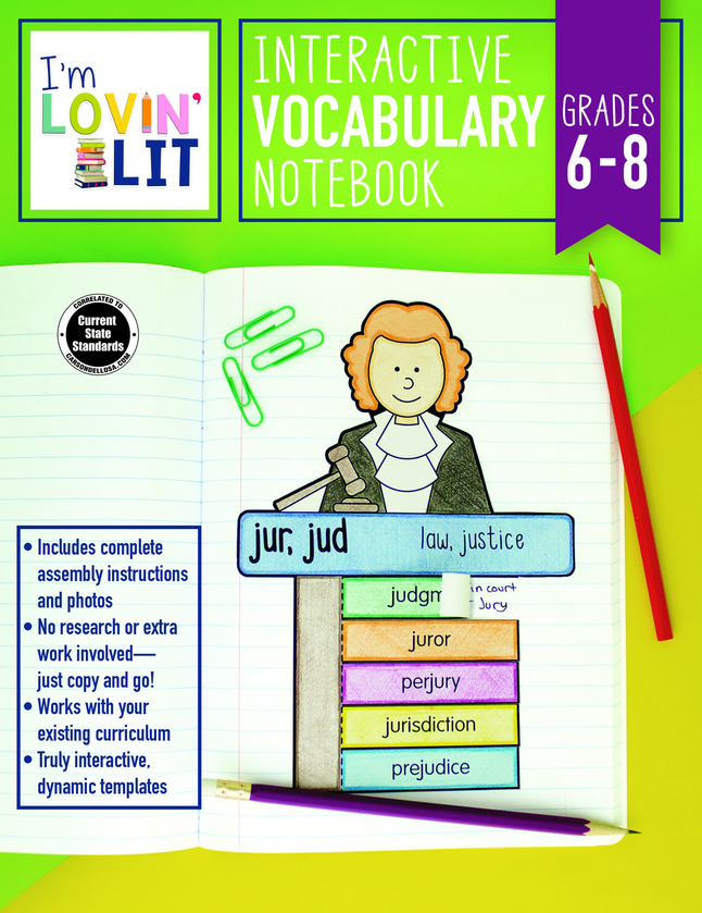 Image for Carson-Dellosa Interactive Vocabulary Notebook Resource Book Grade 6-8 from School Specialty