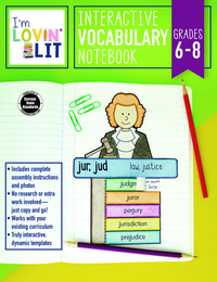 Image for Carson-Dellosa Interactive Vocabulary Notebook Resource Book Grade 6-8 from School Specialty
