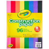 Crayola Construction Paper Pad, 9 x 12 Inches, Assorted Colors, 96 Sheets Item Number 2020893