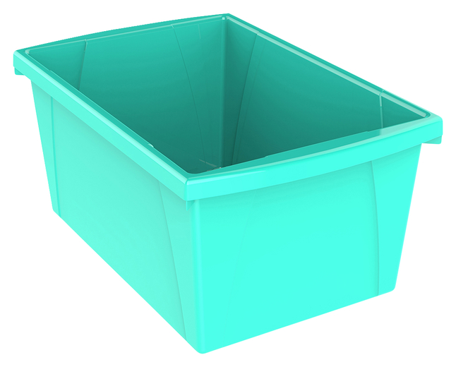 Storex Classroom Storage Bin, 5-1/2 Gallon, Green