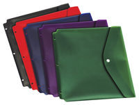 Image for Cardinal Dual Pocket Snap Binder Envelope, Letter Size, Assorted Colors, Pack of 5 from School Specialty