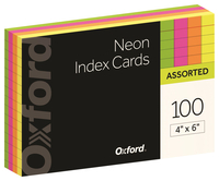 4x6 Ruled Index Cards, Item Number 2021585