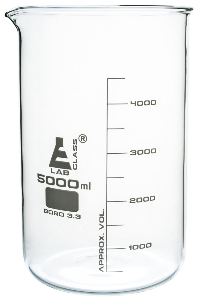 Eisco Labs Beaker Borosilicate Glass Low Form 5000ml 9665