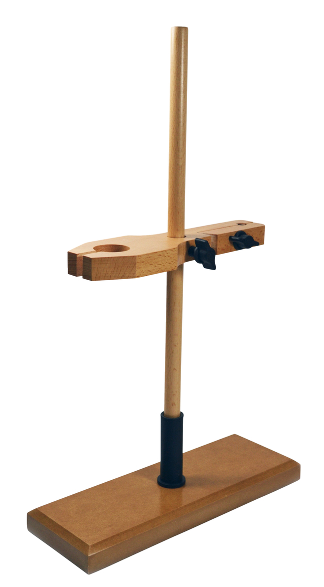 Polished Wood Eisco Labs Funnel and Burette Combined Stand