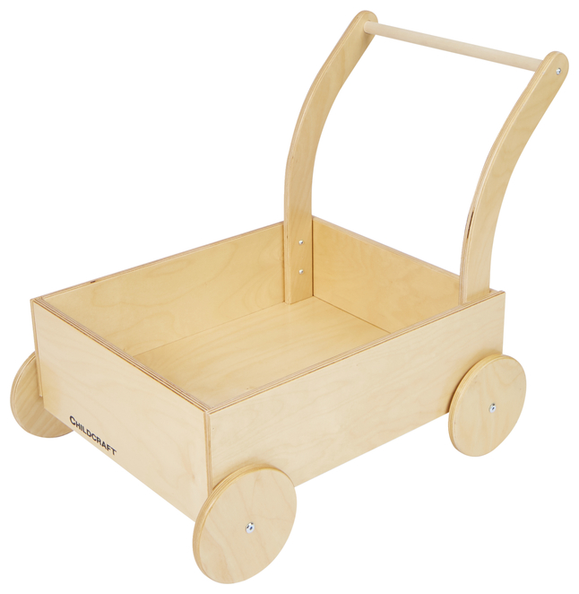 wooden push cart