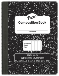 Engineer's 5 x 5 Composition Graph Ruled Notebook  9 3/4" x 7 1/2" Graph paper 