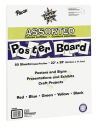 Royal Brites Premium Coated Poster Board 11 x 14 Variety Pack 8 Sheets Colors 