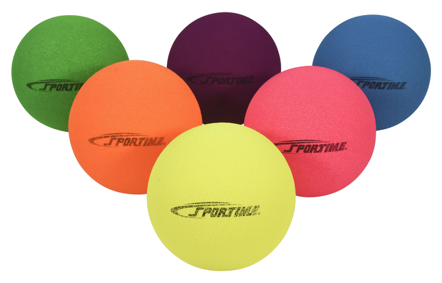 Sportime Fluorescent Foam Balls, Assorted Colors, 7 Inches, Set of 6, Item Number 2023941