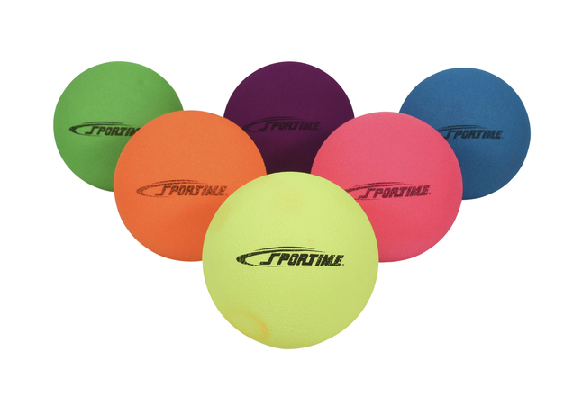 Sportime Fluorescent Foam Balls, Assorted Colors, 6 Inches, Set of 6, Item Number 2023943
