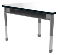 Image for Classroom Select Concord Triangle Desk with Metal Book Box, Markerboard Top, LockEdge from SSIB2BStore