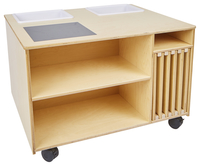Childcraft Mobile Sensory Science Center with 6 Tactile Frames, 35-3/4 x 29-3/4 x 24 Inches, Item Number 2024272