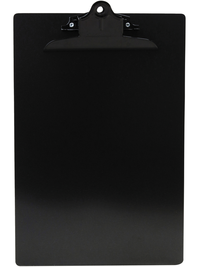 Saunders Black Clip Aluminum Clipboard, Black, Item Number 2025729