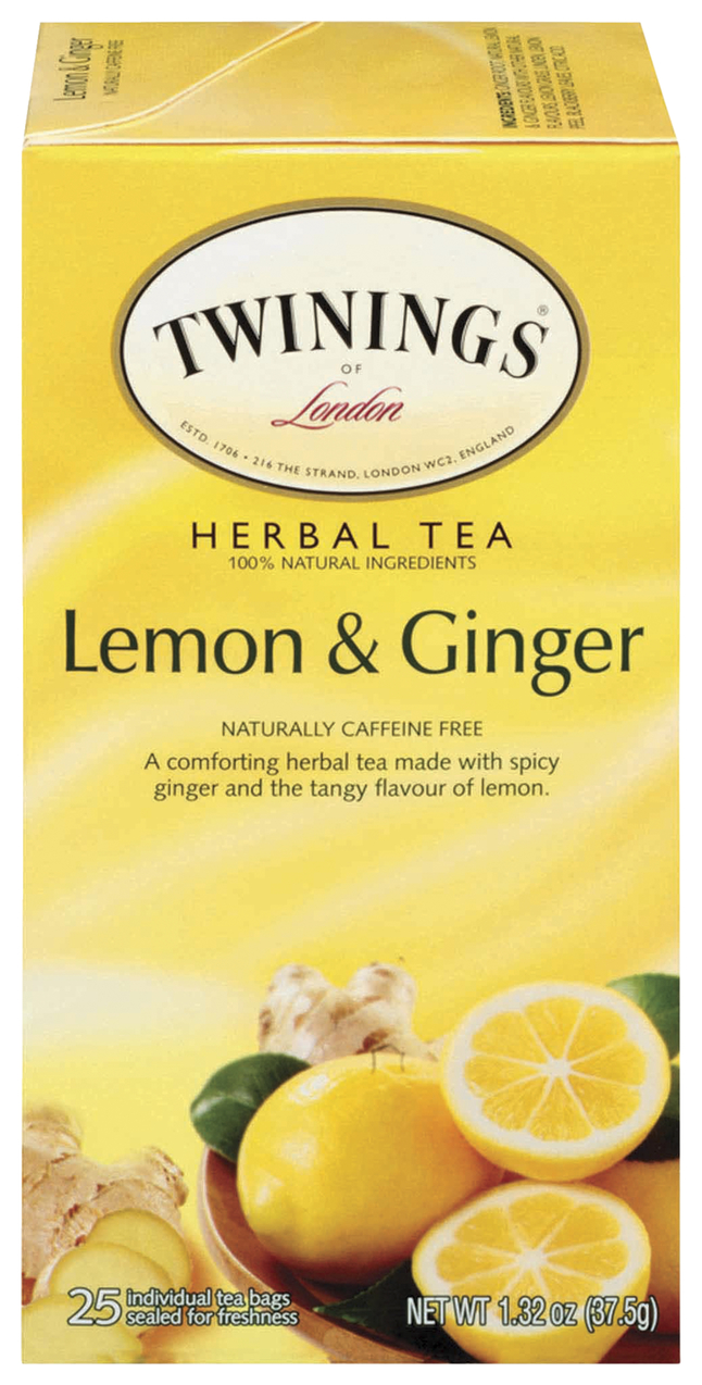 Twinings Lemon & Ginger Herbal Tea K-Cups, Pack of 25, Item Number 2025939