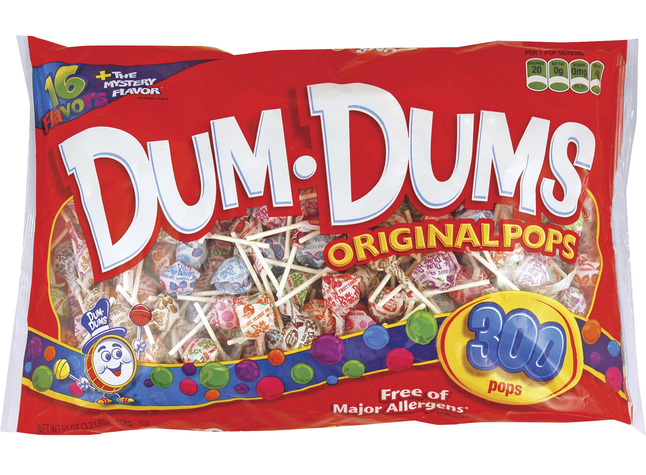 Dum Dum Pops Original Candy, Assorted, Pack of 300, Item Number 2026082