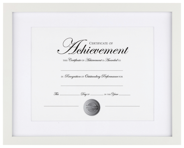 DAX Contemporary Document Frame, 11 x 14 Inches, White, Item Number 2026527