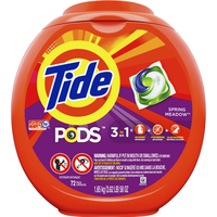 Tide Pods Laundry Detergent, Spring Meadow Scent, 72 Count, Case of 4, Item Number 2027142