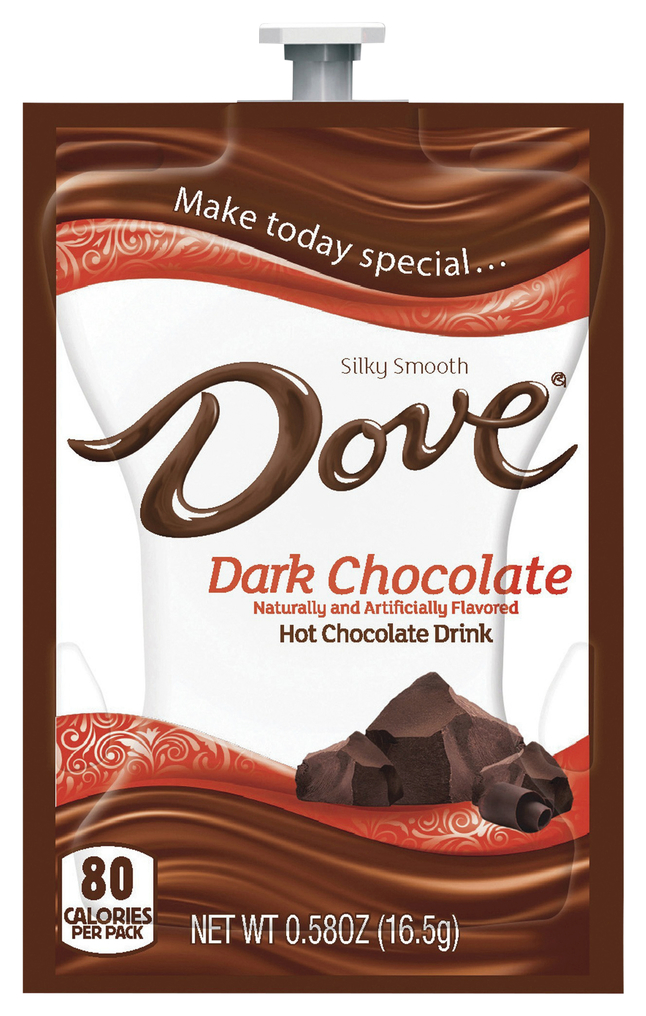 Dove Drinks Dark Chocolate Hot Drink Freshpack, Pack of 72, Item Number 2027398
