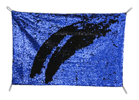 Abilitations Sensory Sequin Panel, 24 x 36 Inches, Blue/Silver, Item Number 2027640