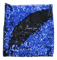 Abilitations Lap Pad or Pillow Cover, Sequin, 15 x 15 Inches, Blue/Black Item Number 2027655