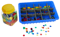 Abilitations Life Skills Fine Motor Sorting Shapes and Color Kit Item Number 2028805