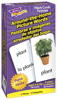 Trend Enterprises Bilingual Around-the-Home Picture Word Flash Cards, Set of 96 Item Number 2027741
