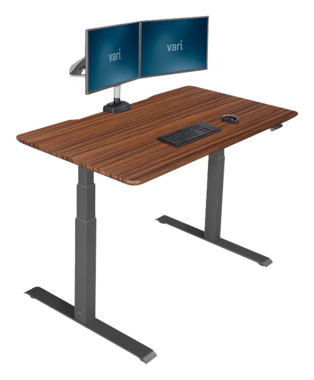 VARI Electric Standing Desk, Dark Wood, Item Number 2038970
