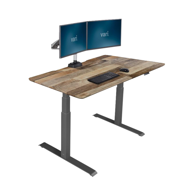 VARI Electric Standing Desk, Reclaimed Wood, Item Number 2038981