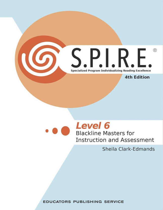 Image for SPIRE 4th Edition Blackline Masters, Level 6 from School Specialty