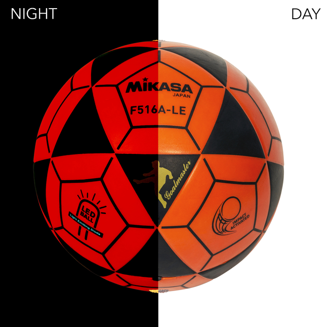 Mikasa LED Soccer Ball, Orange, Item Number 2039282