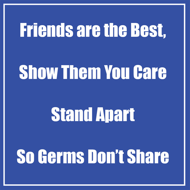 Healthy Habits Wall Stickers, Friends Are The Best, Blue, Item Number 2039721