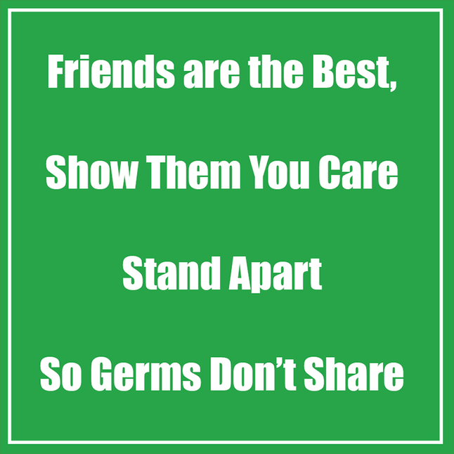 Healthy Habits Floor Stickers, Friends Are The Best, Green, Item Number 2039725