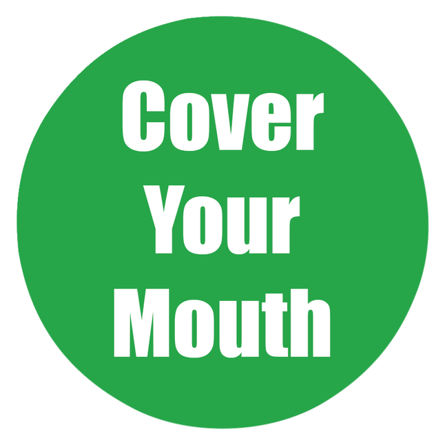 Healthy Habits Floor Stickers, Cover Your Mouth, Green, Item Number 2039736