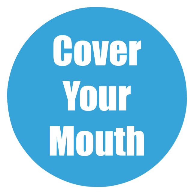 Healthy Habits Floor Stickers, Cover Your Mouth, Cyan, Item Number 2039741