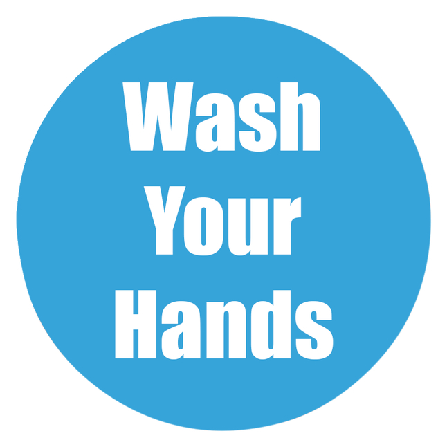 Healthy Habits Floor Stickers, Wash Your Hands, Cyan, Item Number 2039745