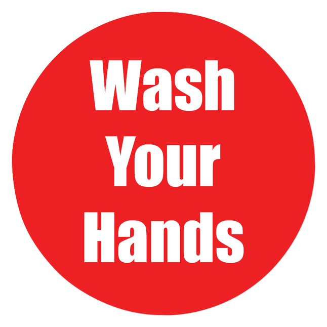 Healthy Habits Floor Stickers, Wash Your Hands, Red, Item Number 2039752