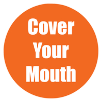 Healthy Habits Floor Stickers, Cover Your Mouth, Orange, Item Number 2039757