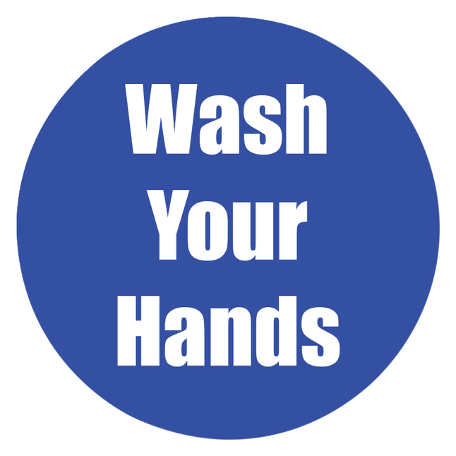 Healthy Habits Floor Stickers, Wash Your Hands, Blue, Item Number 2039765