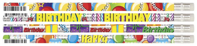 Musgrave Pencil Co Happy Birthday Pencils, Pack of 12