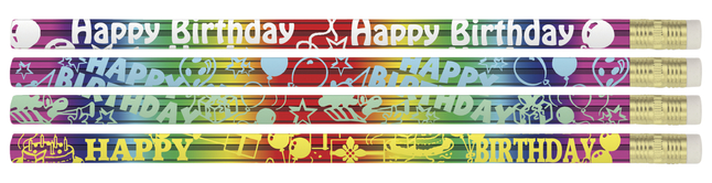 Musgrave Pencil Co Happy Birthday Pencils, Pack of 12, Item Number 2040506