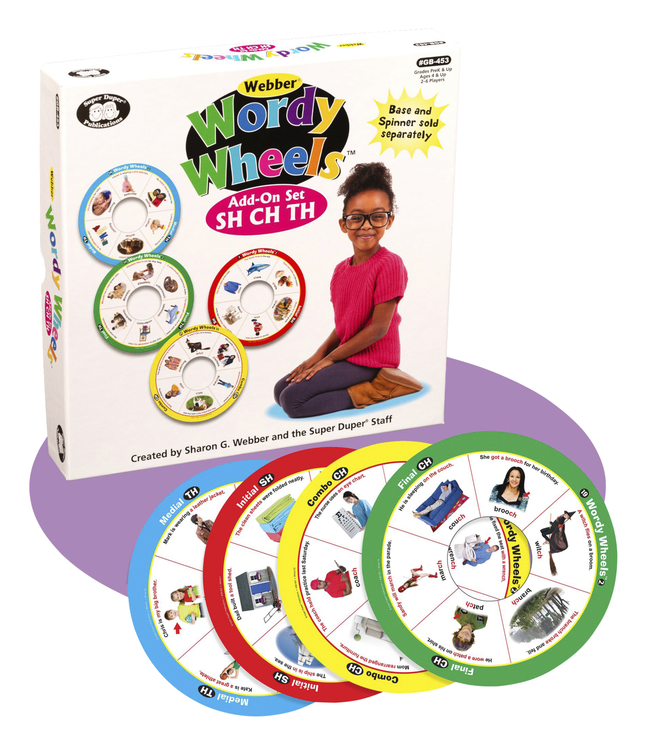 Super Duper Wordy Wheels Game, Add-on Set for SH, CH, and TH, Item Number 2040870
