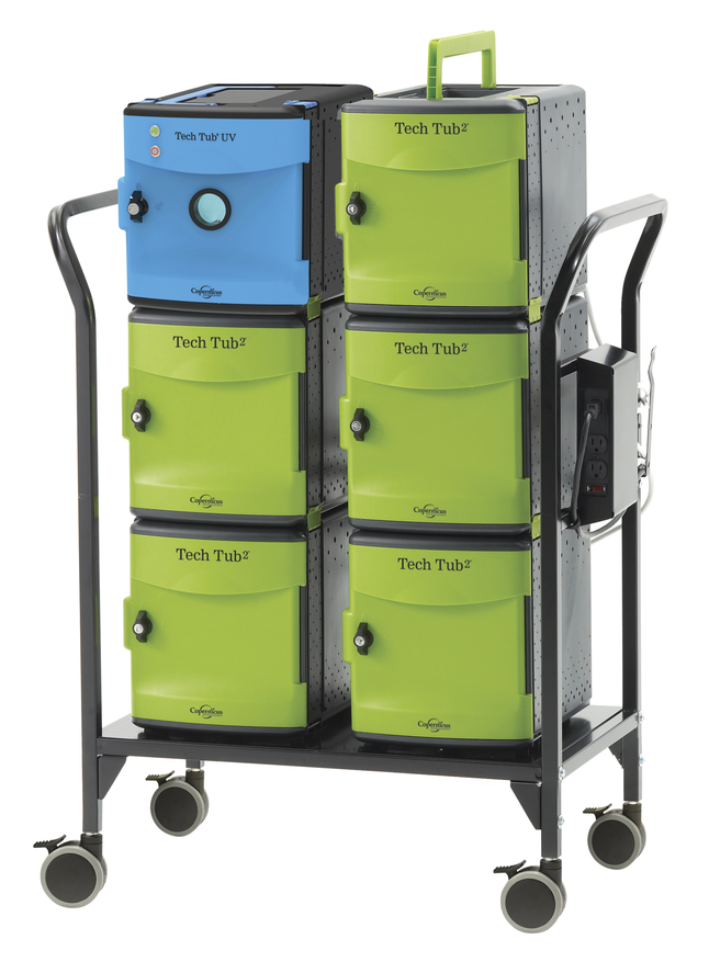 Copernicus Tech Tub2 Modular Cart UV Tub, Holds 26 Devices, 34W x 19D x 50H Inches, Item Number 2040939