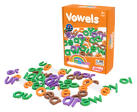 Junior Learning Rainbow Vowels, Print, 28 Pieces Item Number 2040977