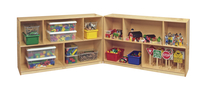 Childcraft Mobile Hide-Away Preschool Cabinet, 95-1/2 x 14-1/4 x 30 Inches, Item Number 204426
