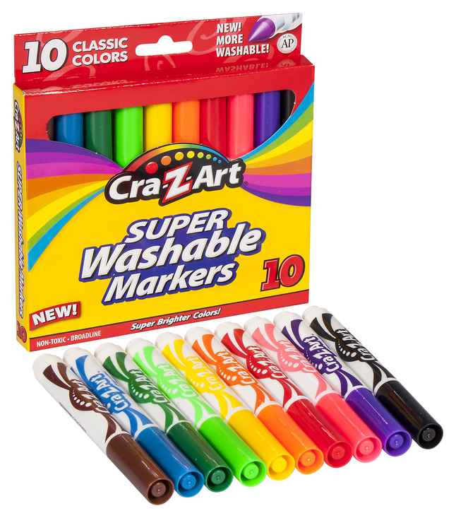 商店cro - z -艺术可洗马克笔，宽线，各色颜色，一套10
