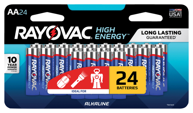 Rayovac Alkaline AA Batteries, Item Number 2048912