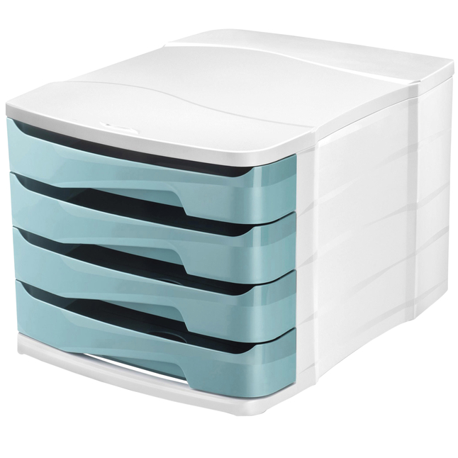 Image for CEP Ellypse 4-Drawer Filing Module, 4 Drawers, 9.6" Height x 15.3" Width x 11.5" Depth, Mint from School Specialty